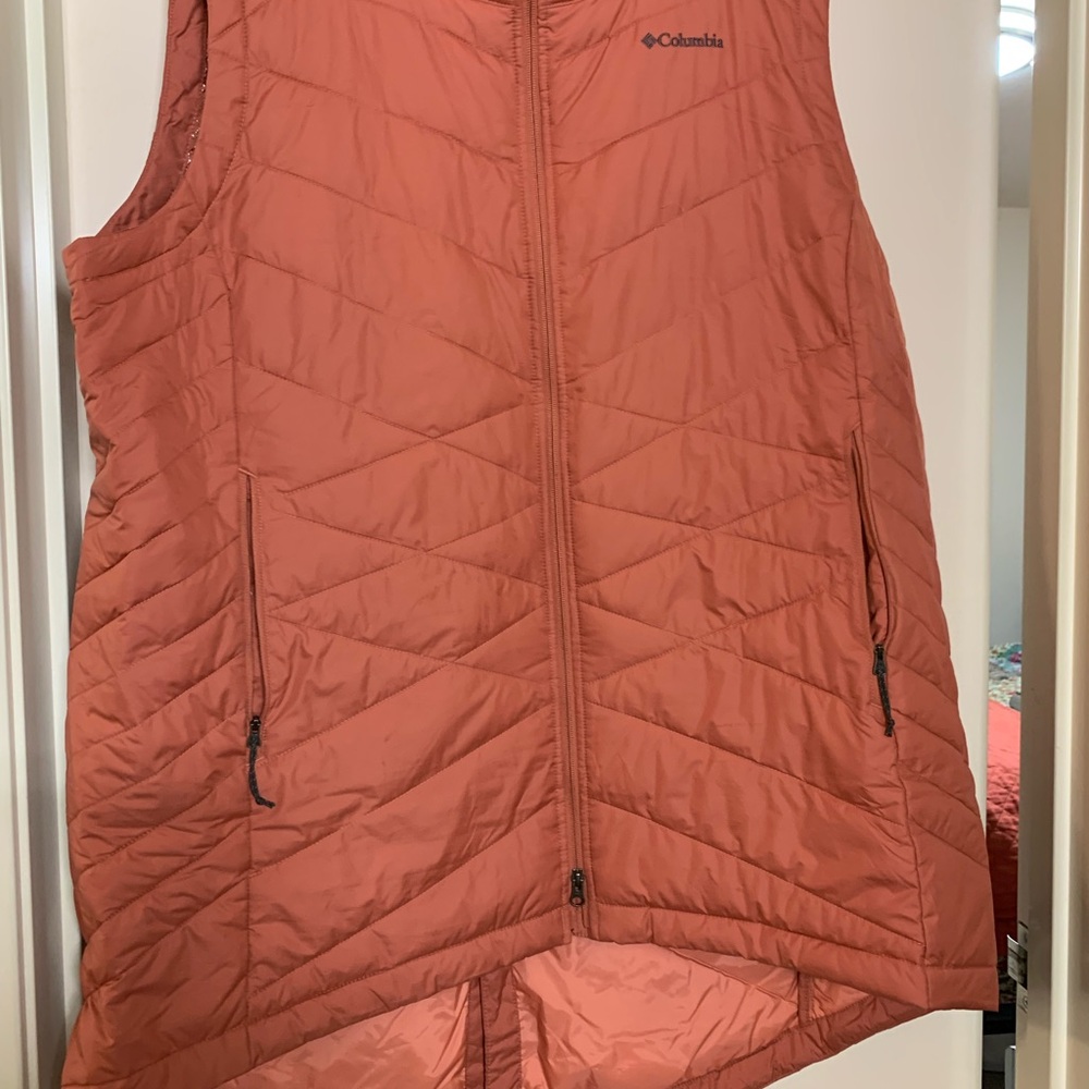 Coral Columbia Heavenly Long Vest 3X